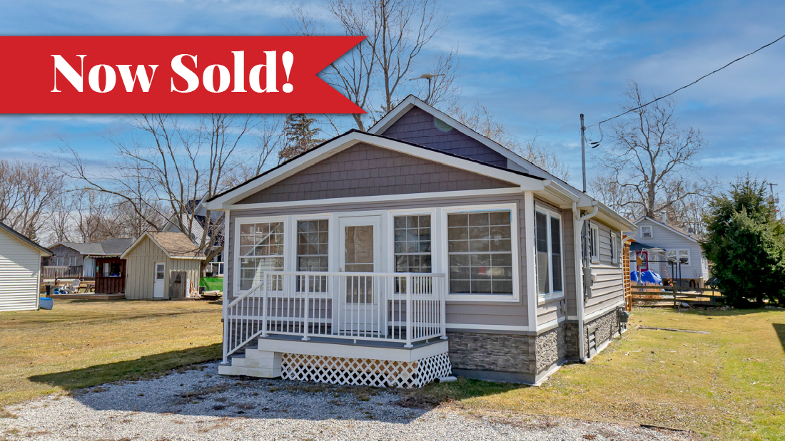 Now Sold banner on Stunning Cottage for sale at 12125 Hock Road Long Beach Wainfleet