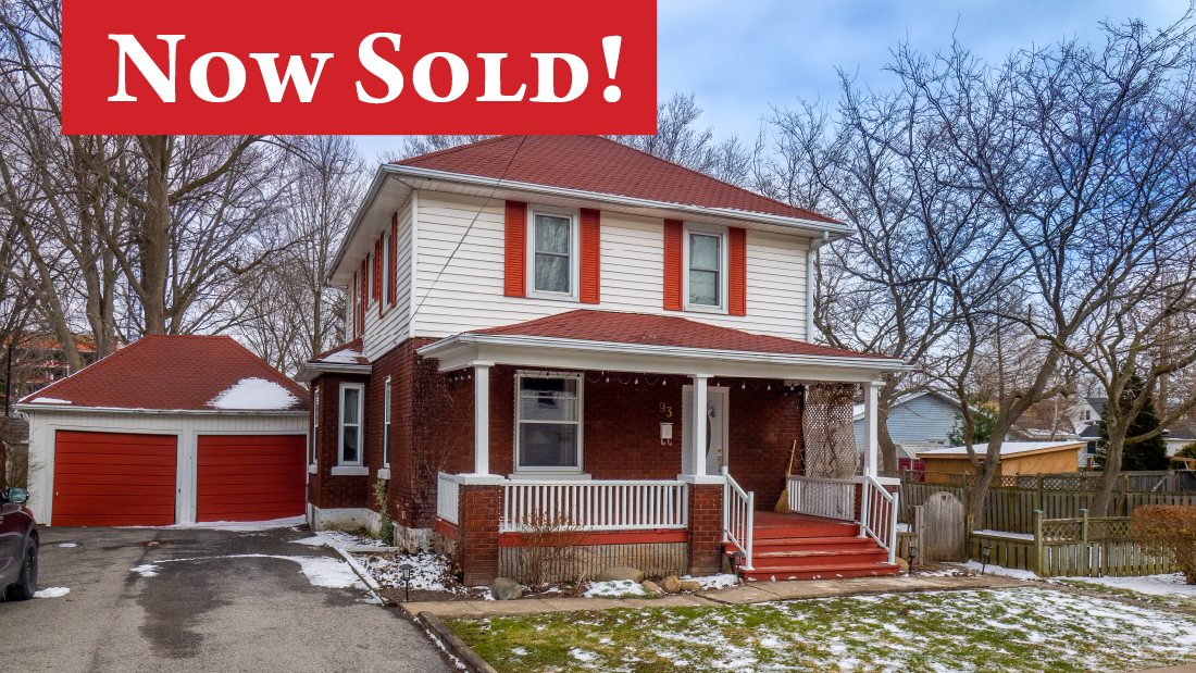 now sold banner on 93 catharine st port colborne for sale by ruzycki real estate