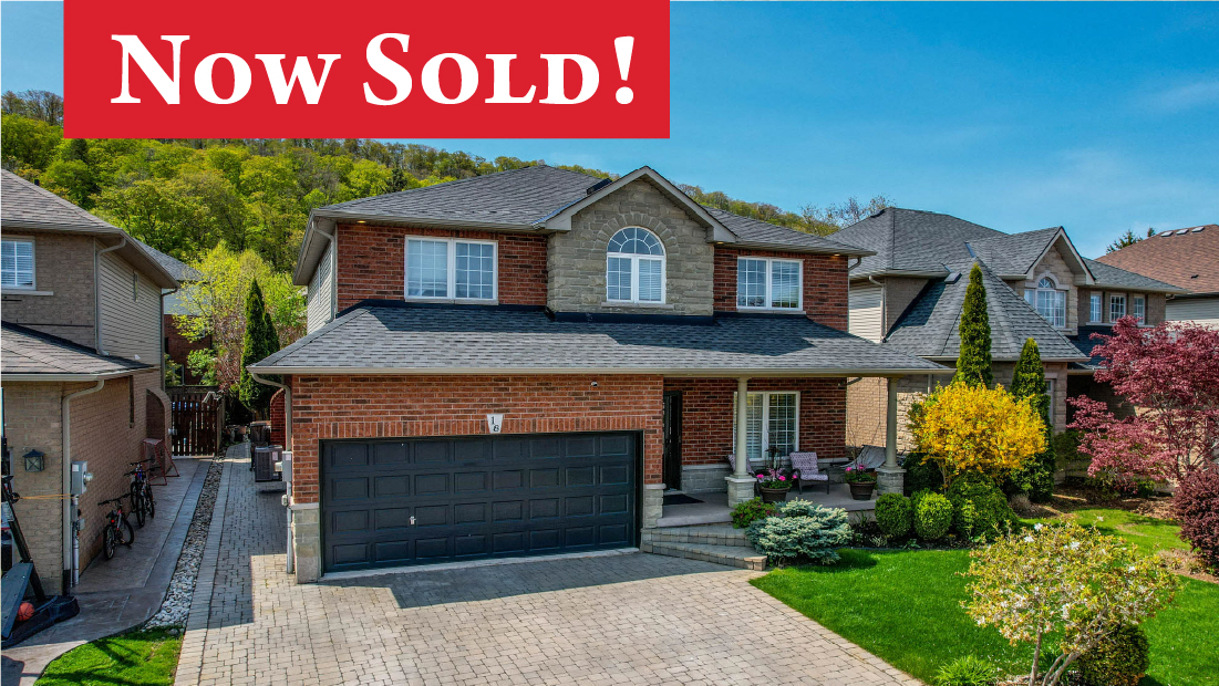 now sold banner on 18 hickory cres grimsby sold by frank ruzycki real estate
