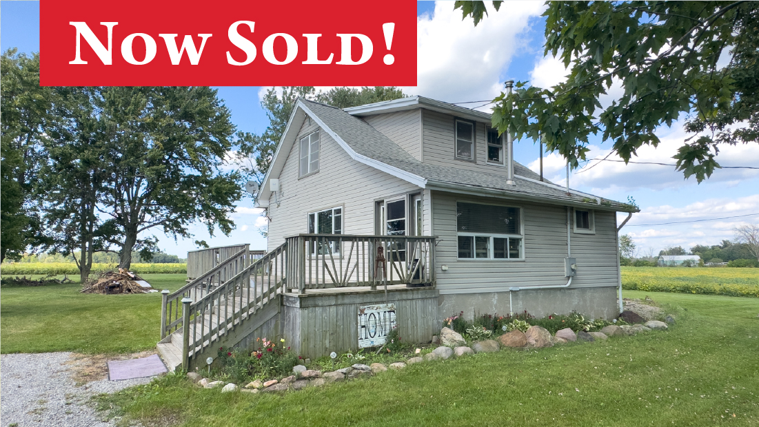 now sold banner on 5718 highway 3 sherkston sold by frank ruzycki real estate
