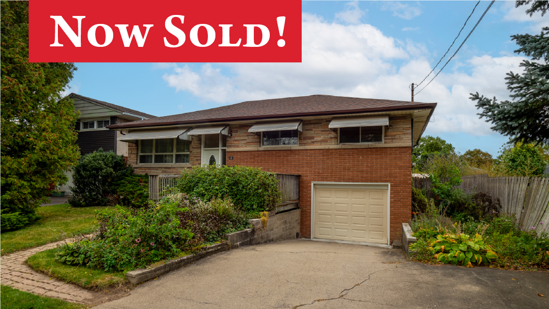 now sold banner on 13 ridgewood ave port colborne sold by frank ruzycki real estate