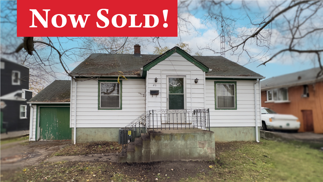now sold banner on 89 clare ave port colborne sold by frank ruzycki real estate
