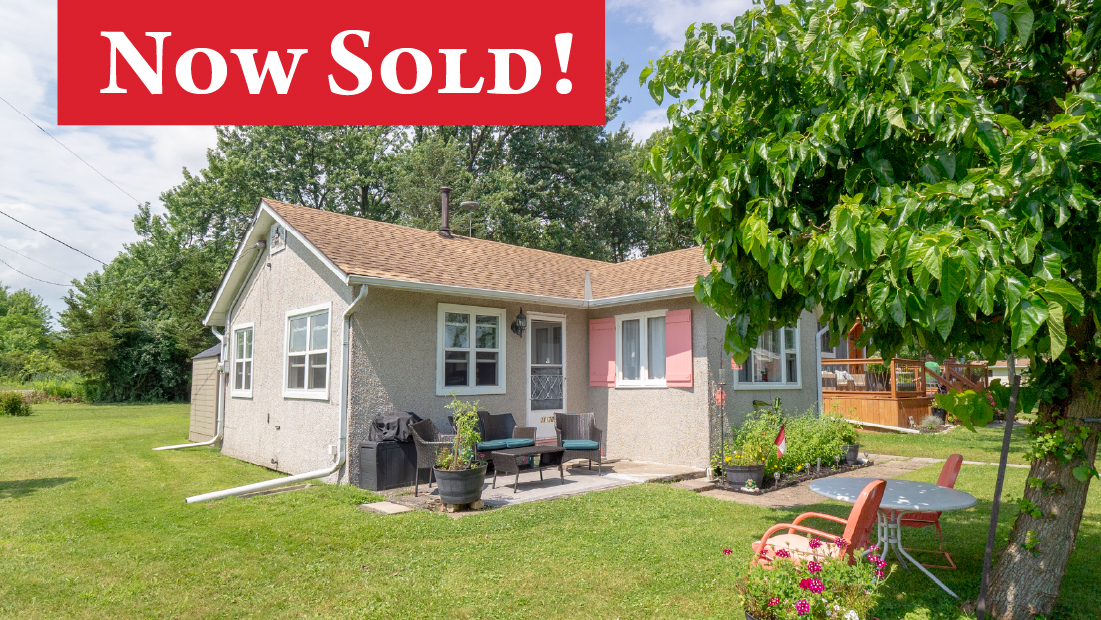 now sold banner on 11170 churchill ave wainfleet sold by frank ruzycki real estate