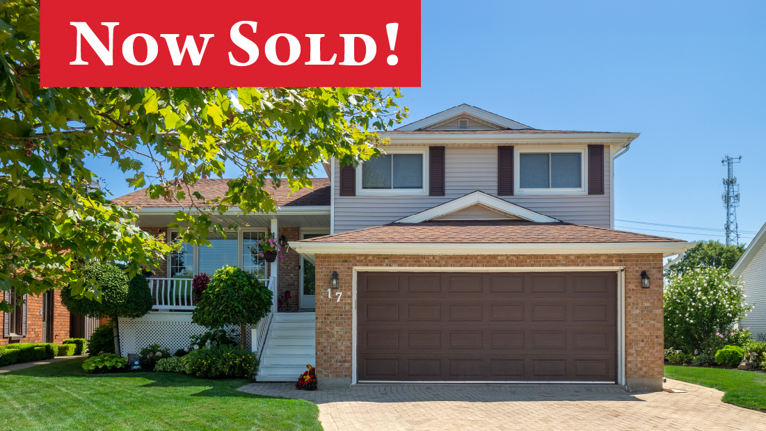 now sold banner on 17 elmvale cres port colborne sold by frank ruzycki real estate