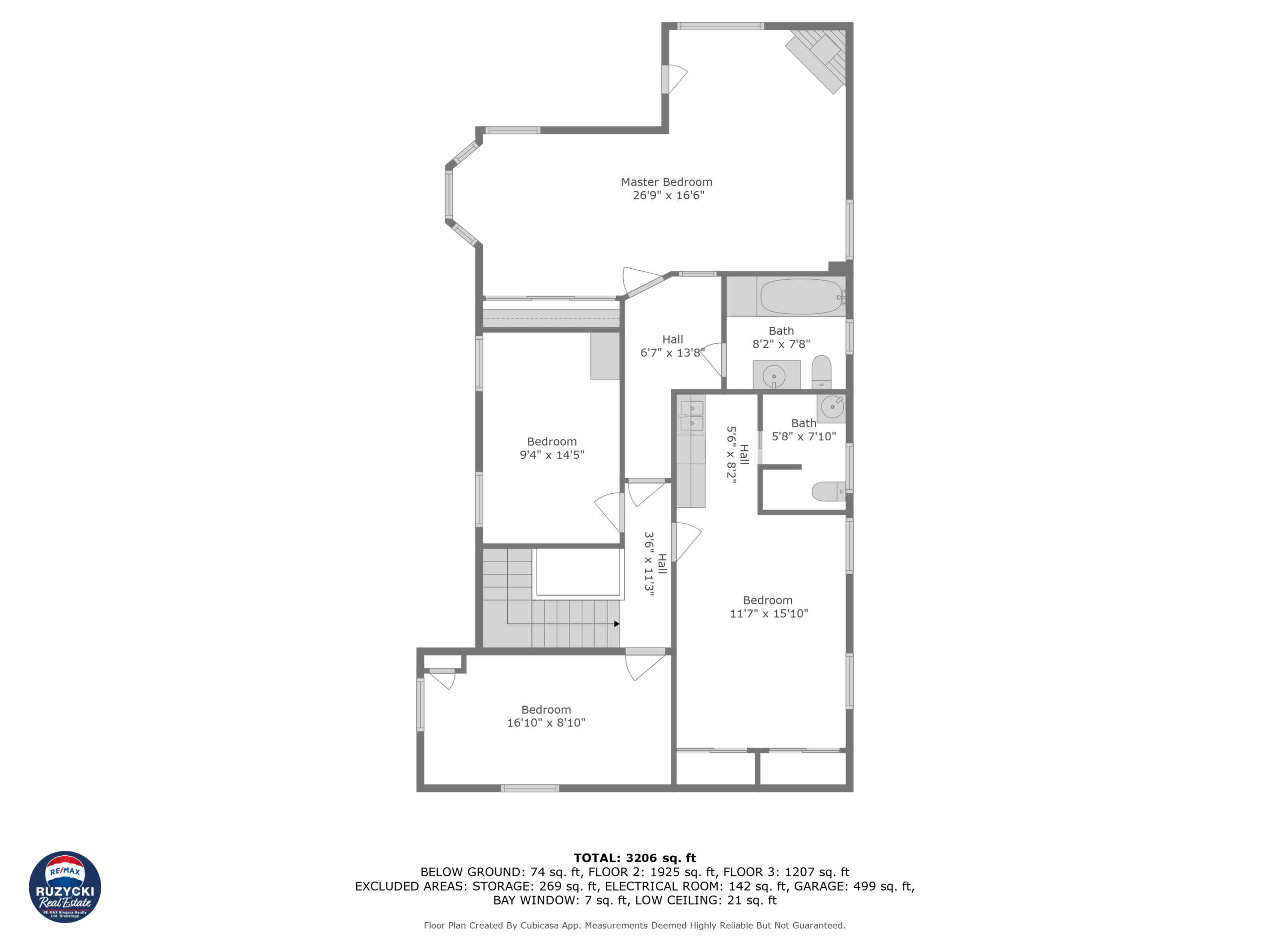 second floor floor plan of 89 tennessee ave port colborne
