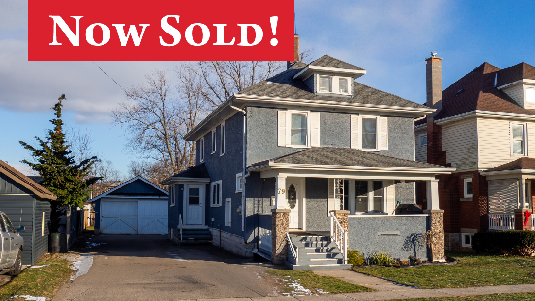 now sold banner on 79 steele st port colborne duplex sold by frank ruzycki real estate