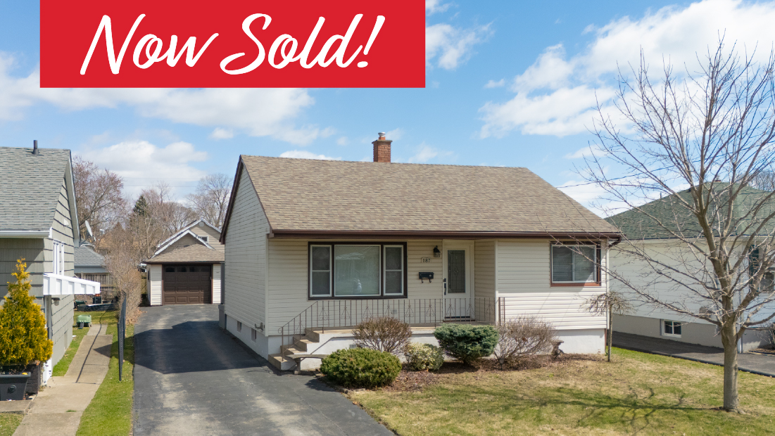 now sold banner on 187 homewood ave port colborne sold by frank ruzycki real estate