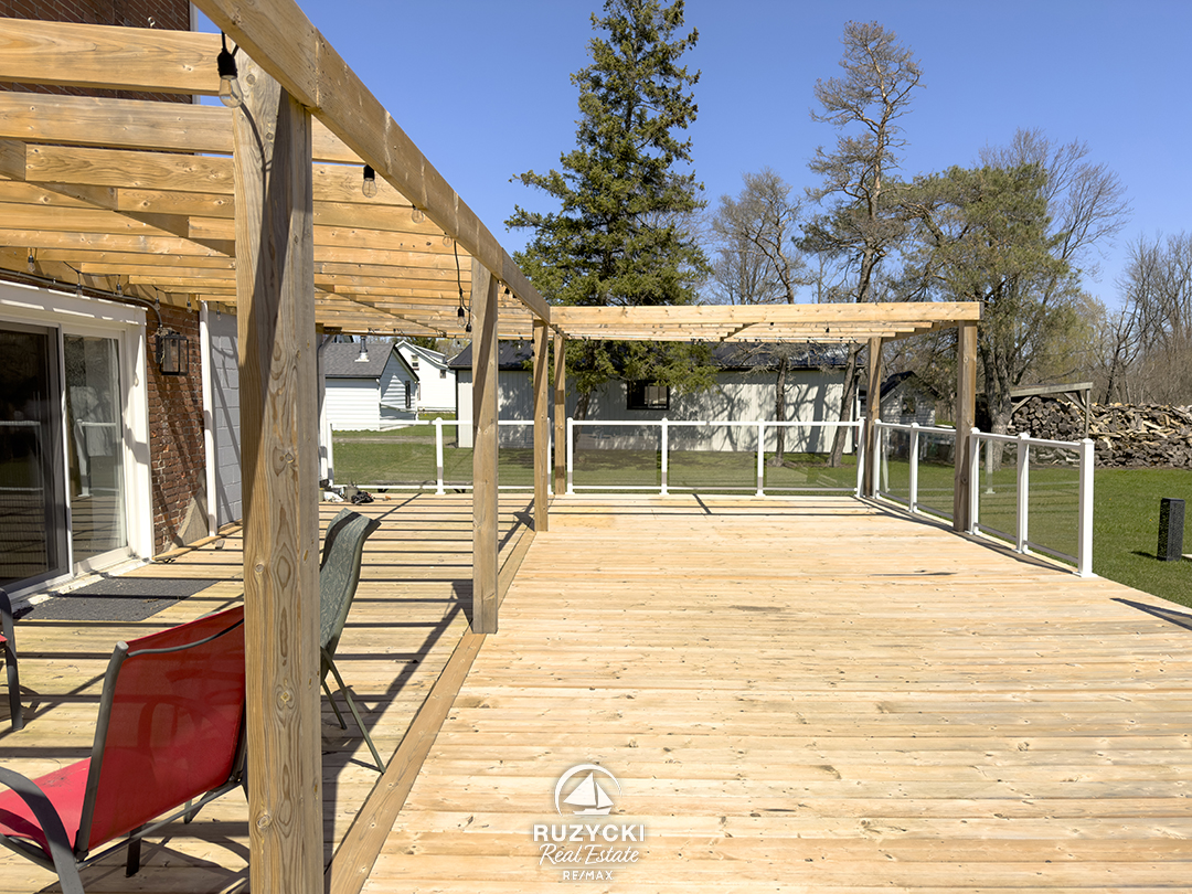 1561-north-shore-dr-lowbanks_70 back deck and backyard of 1561 north shore dr lowbanks