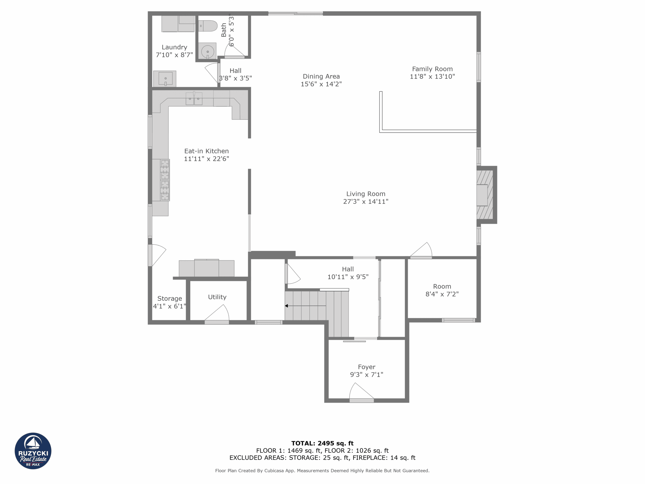 1st_floor_1561_north_shore_drive_lowbanks_with_dim main floor floor plan of 1561 north shore dr lowbanks