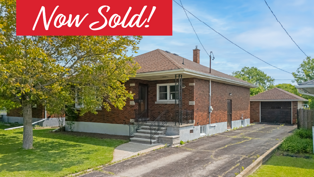 now sold banner on 155 clarke st port colborne sold by frank ruzycki real estate