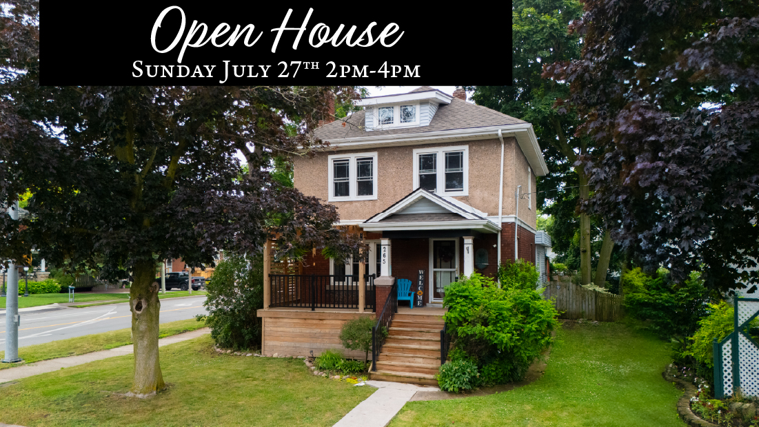 open house sunday july 27th 2pm-4pm banner on 265 clarence st port colborne for sale by frank ruzycki real estate