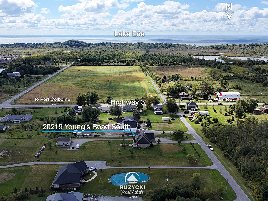 default aerial view of 20219 youngs rd s wainfleet with nearby points of interest