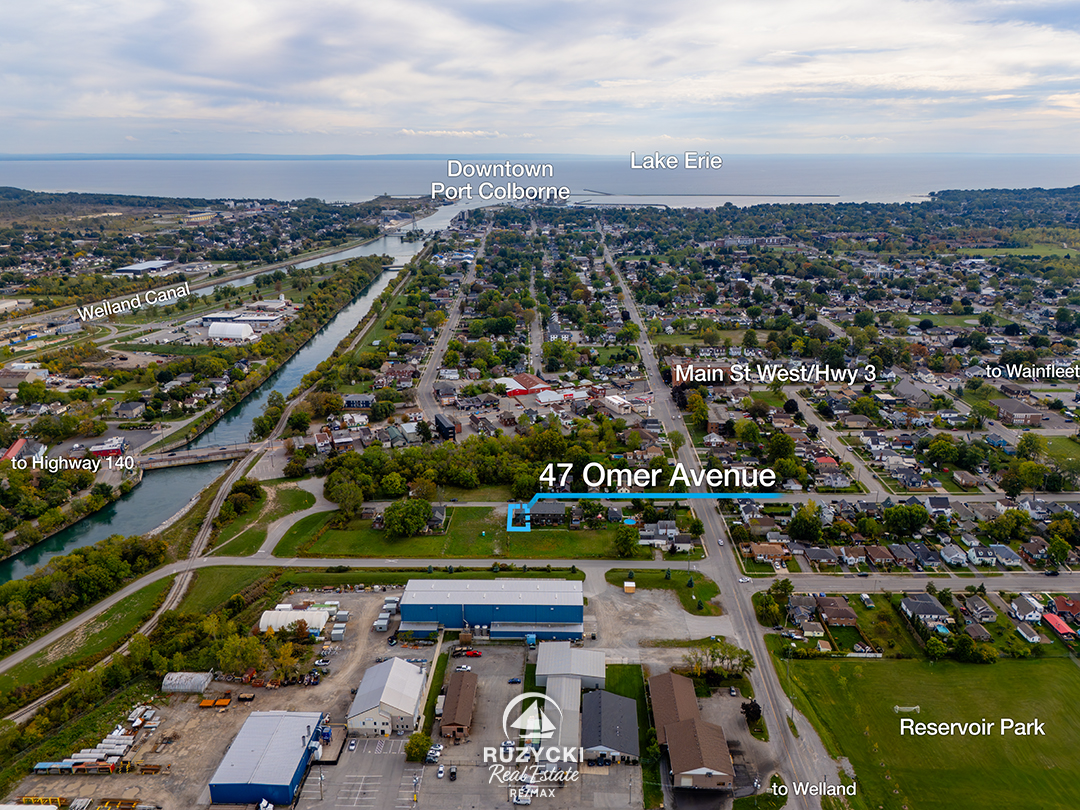 47-omer-ave-port-colborne_39 aerial view of 47 omer ave port colborne with nearby points of interest