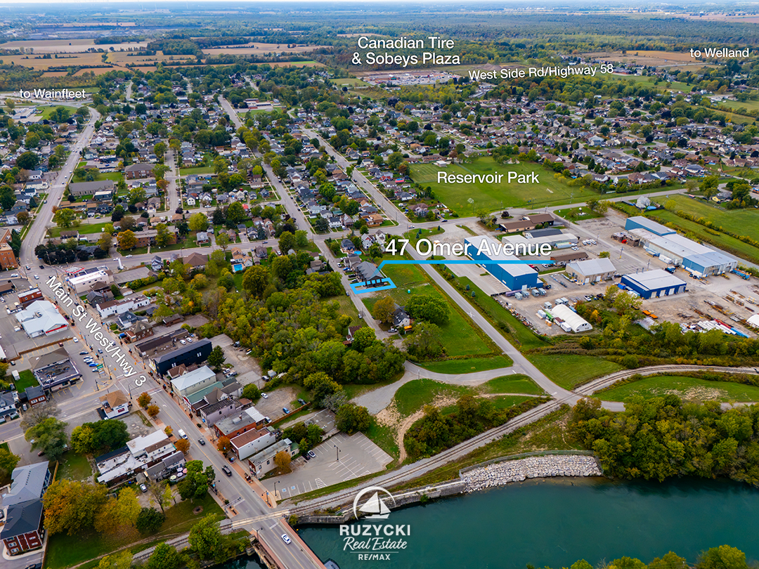 47-omer-ave-port-colborne_41 aerial view of 47 omer ave port colborne with nearby points of interest
