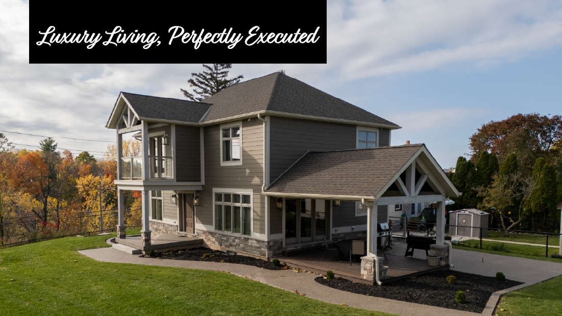 luxury living, perfectly executed banner on 190 oakdale ave st catharines for sale by frank ruzycki real estate