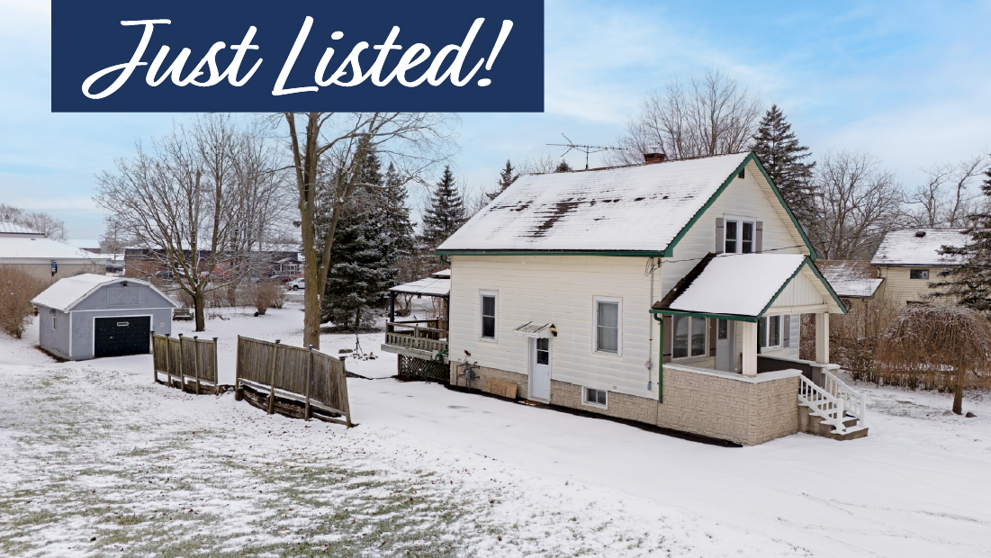 just listed banner on 31959 feeder rd w wainfleet for sale by frank ruzycki real estate