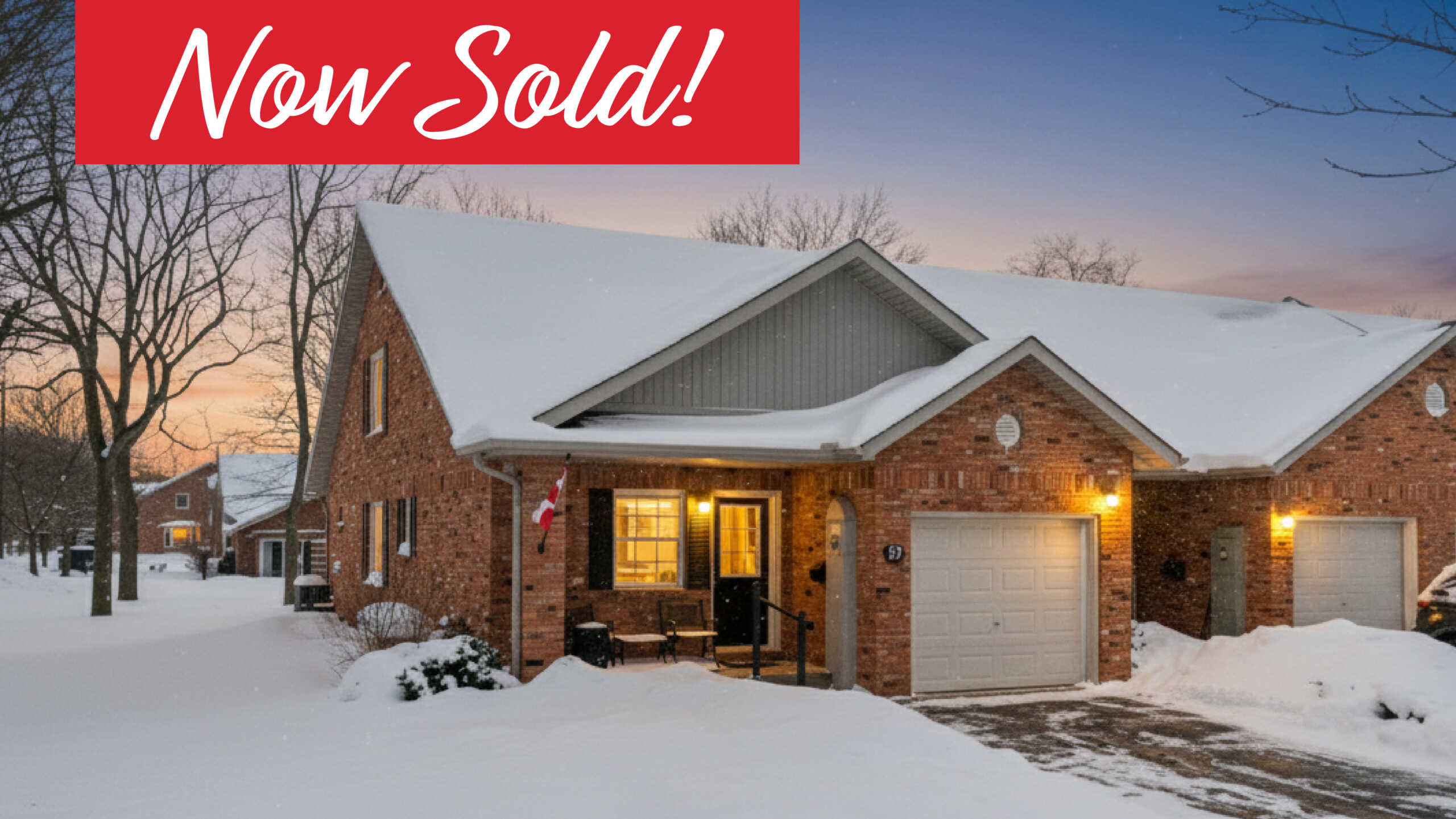 now sold banner on 57 maple st port colborne sold by frank ruzycki real estate