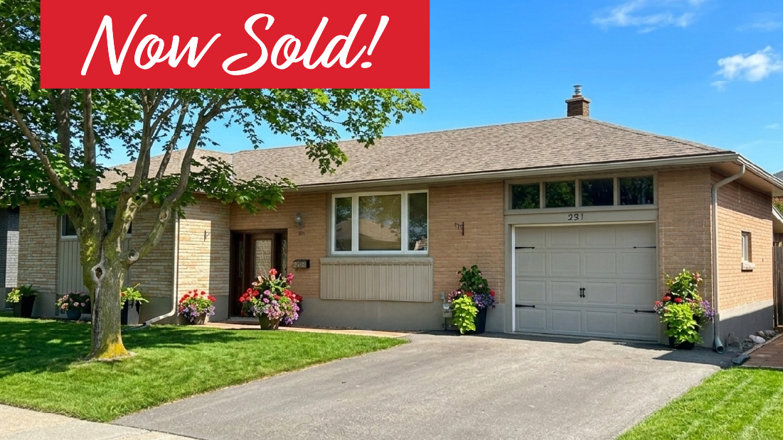 now sold banner on 251 clarke st port colborne sold by frank ruzycki real estate
