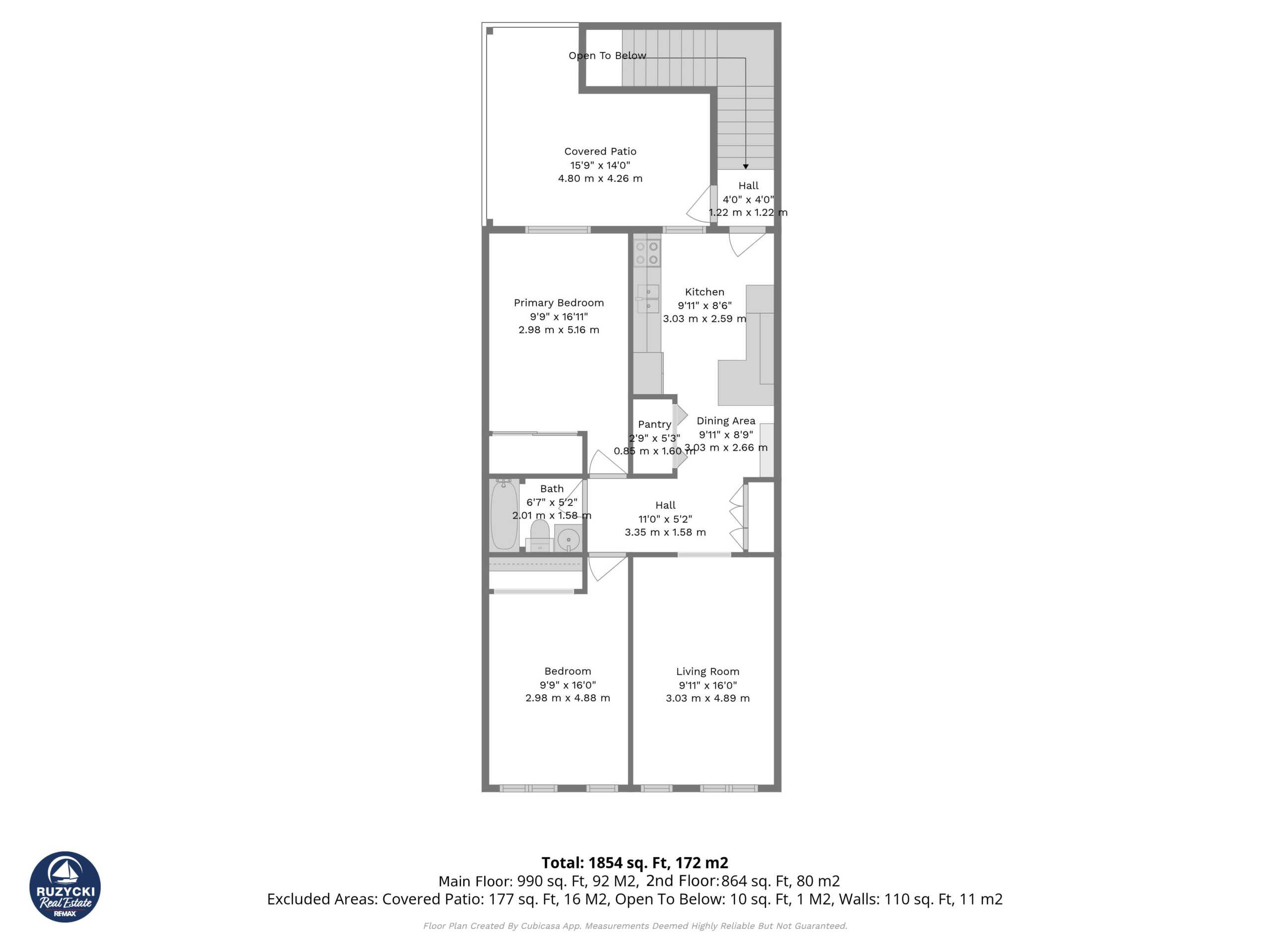 upstairs residential unit floor plan of 168 clarence st port colborne