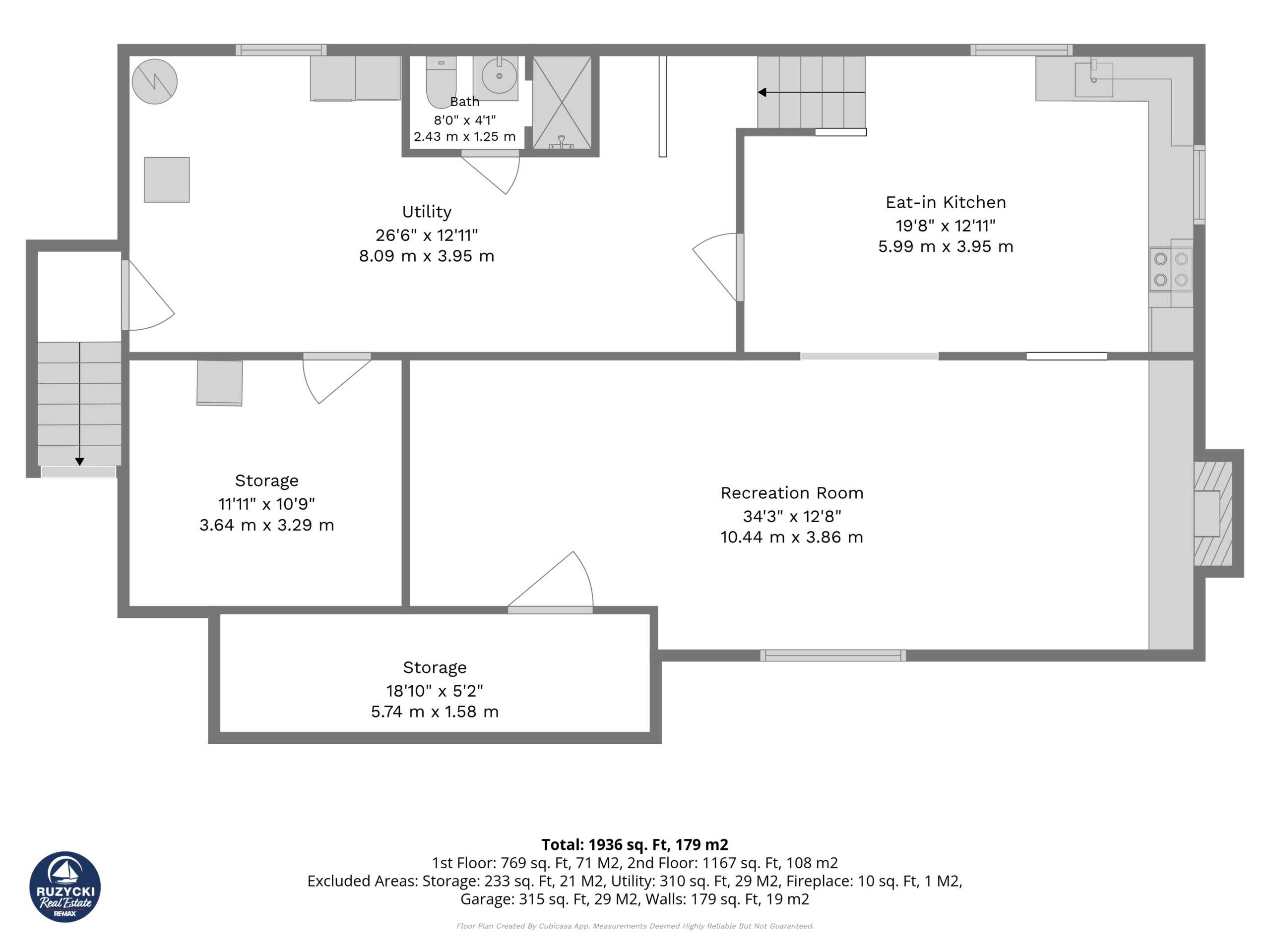 1st_floor_90_john_street_port_colborne_with_dim basement floor plan of 90 john st port colborne