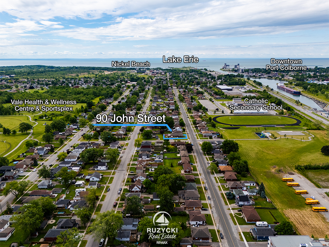 90-john-st-port-colborne_52 aerial view of 90 john st port colborne with nearby points of interest