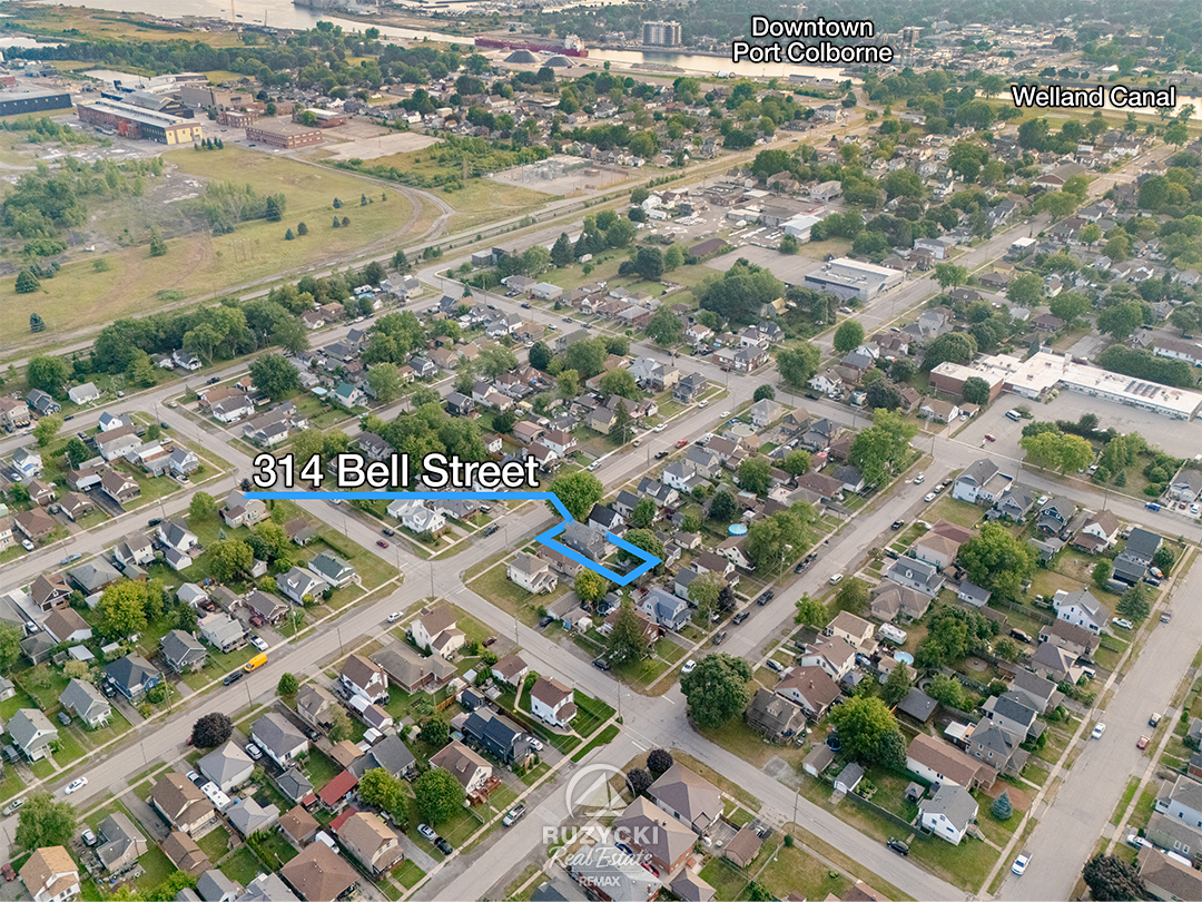 314-bell-st-port-colborne_43 aerial view of 314 bell st port colborne