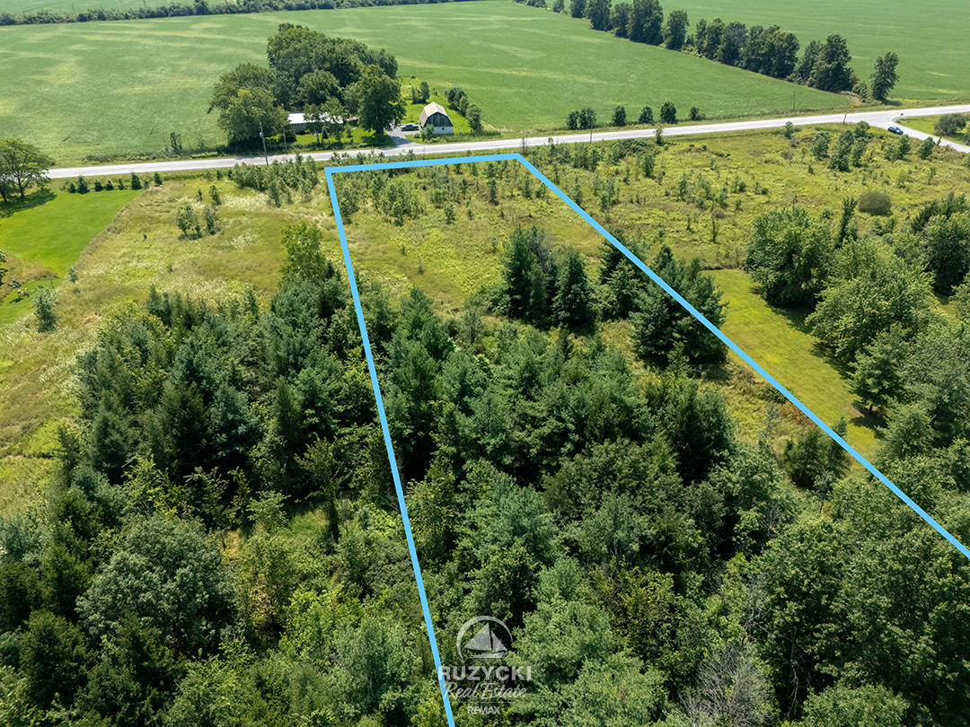 ns-forks-rd-wainfleet_03 aerial view of ns forks rd wainfleet vacant lot with approximate lot outlines