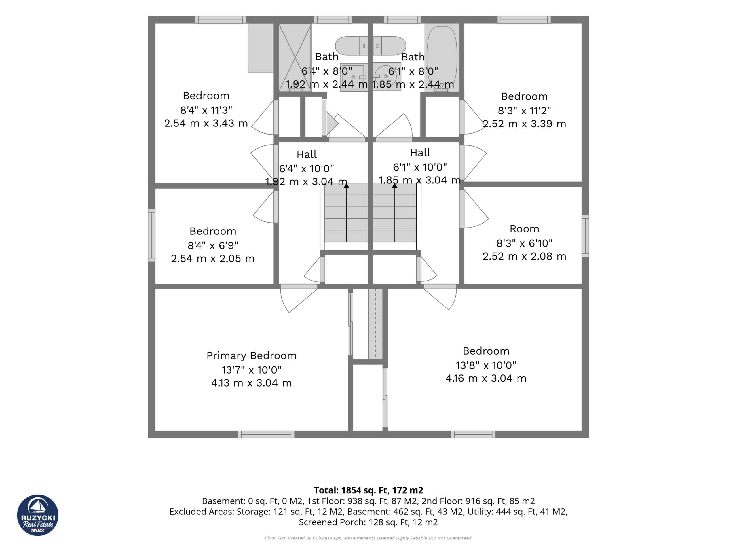 3rd_floor_137_wellington_street_port_colborne_with_dim second floor floor plan of side by side duplex