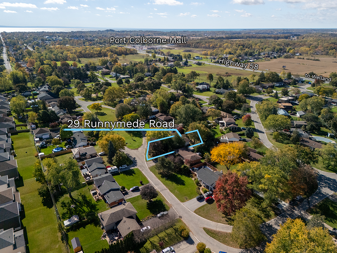 29-runnymede-road-port-colborne_24 aerial view with nearby points of interest